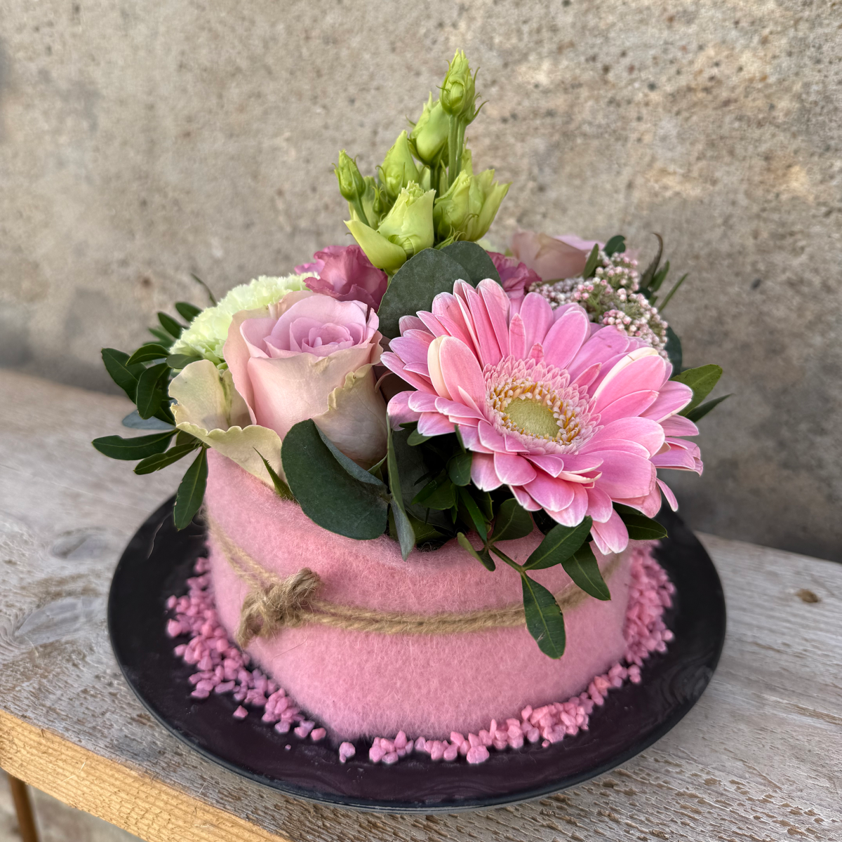 Bloementaart roze