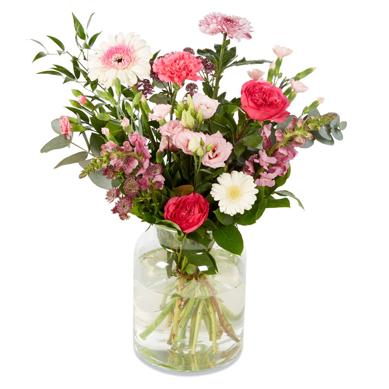 Roze bloesem veldboeket